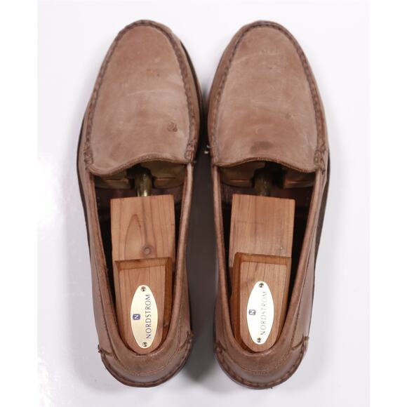 Allen Edmonds Concordia Light Brown Leather No-Socks Loafers US 9.5 D main image 6